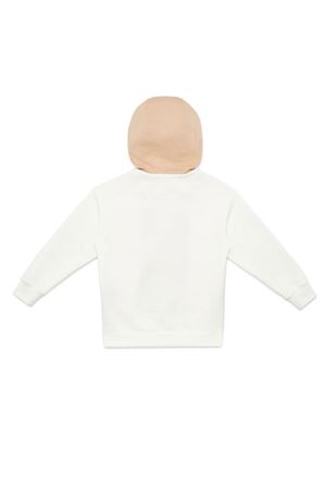 Sweatshirt in beige and white stretch gabardine FENDI KIDS | JMH182ADEHF1P2P